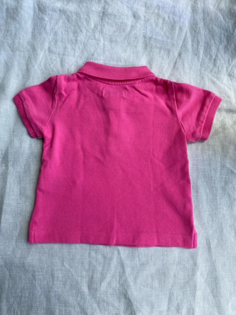 Ralph Lauren baby hot pink cotton short sleeve polo shirt